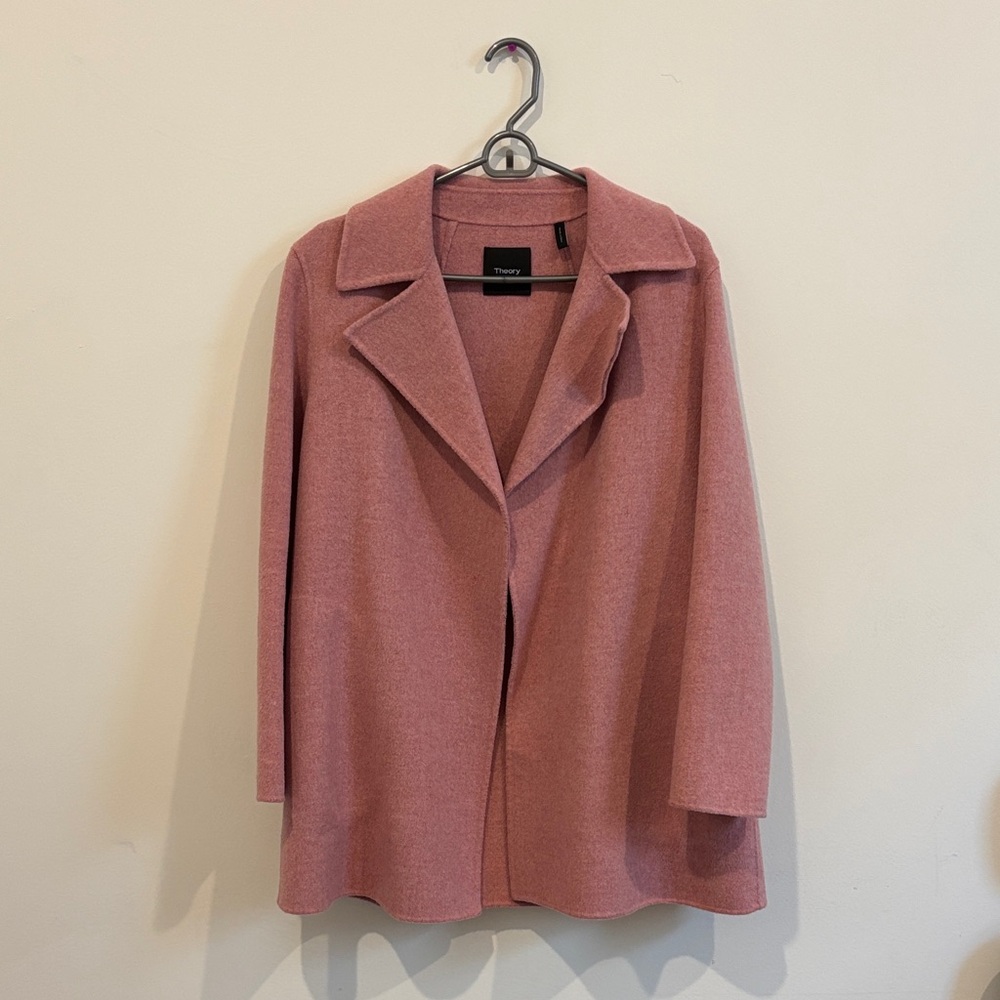Theory Clairene Wool Open Front Jacket / Blazer - Pink - P